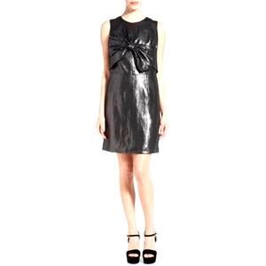 Rachel Antonoff Metallic Bow Front Sheath Dress Size 4 NWOT